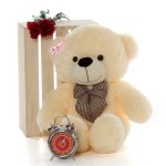 2.5 Feet Peach Big Teddy Bear with a Bow